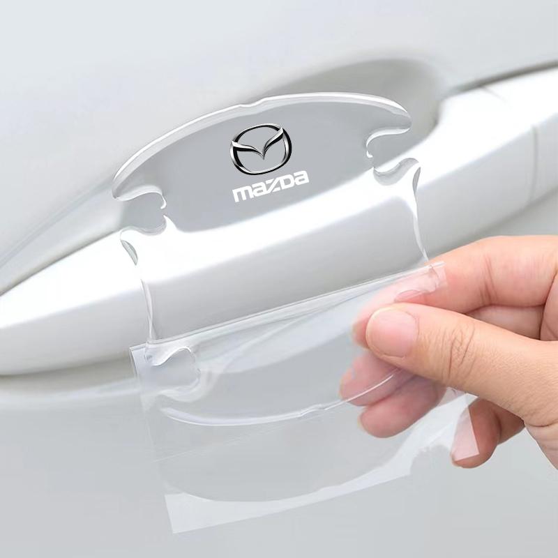 4 Pezzi Pellicola Protettiva Decorativa Adesiva Trasparente per Maniglia Porta Auto per Mazda 3 6 CX5 2 CX3 CX9 MX5 RX8 Axela Demio MS CX5 2 Axela Demio Atenza MS GJI