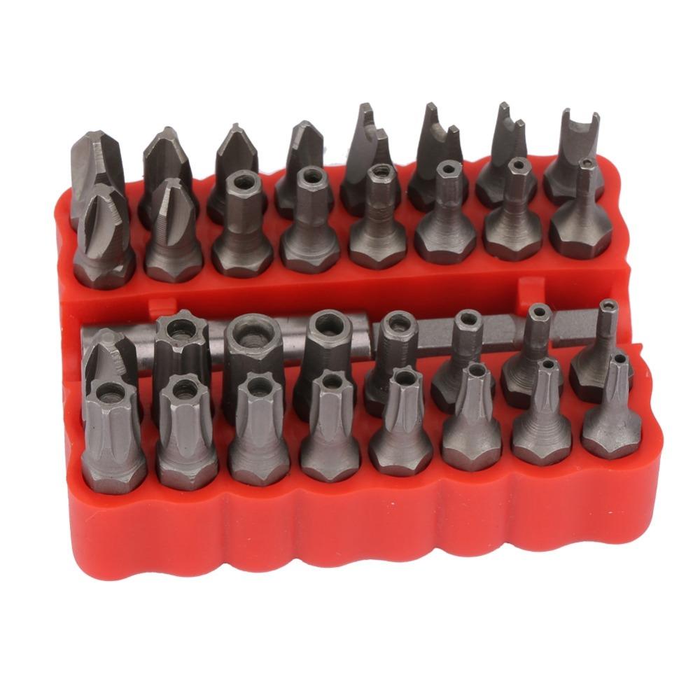 33 Pcs With Storage Case Tamper Proof Bit Set