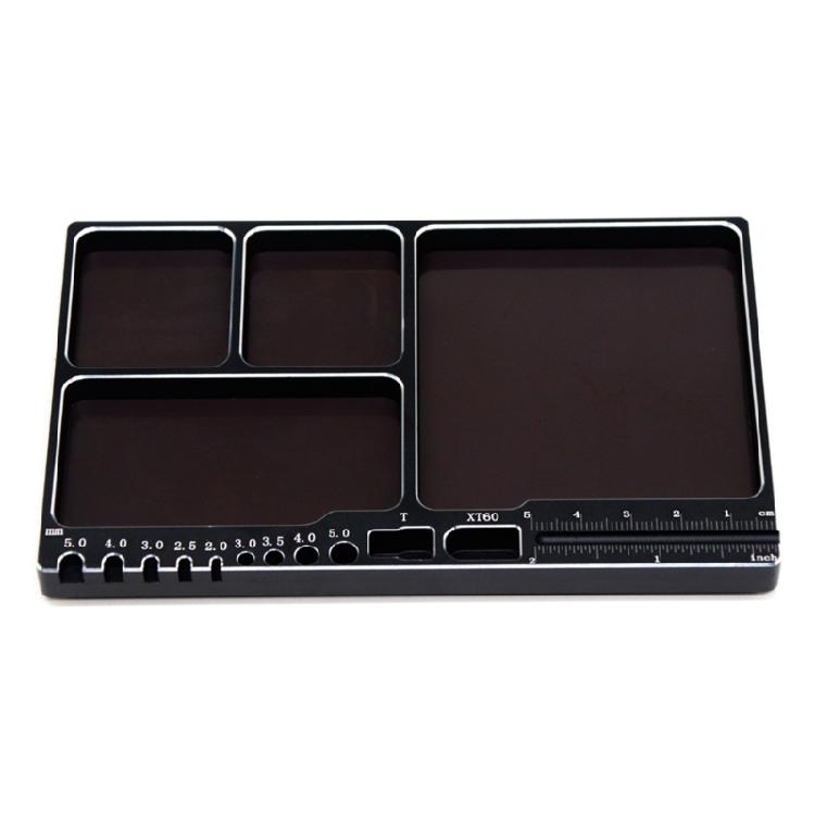 Aluminum Alloy Screw Tray Magnetic Tool Storage Plate Square Maintenance Box