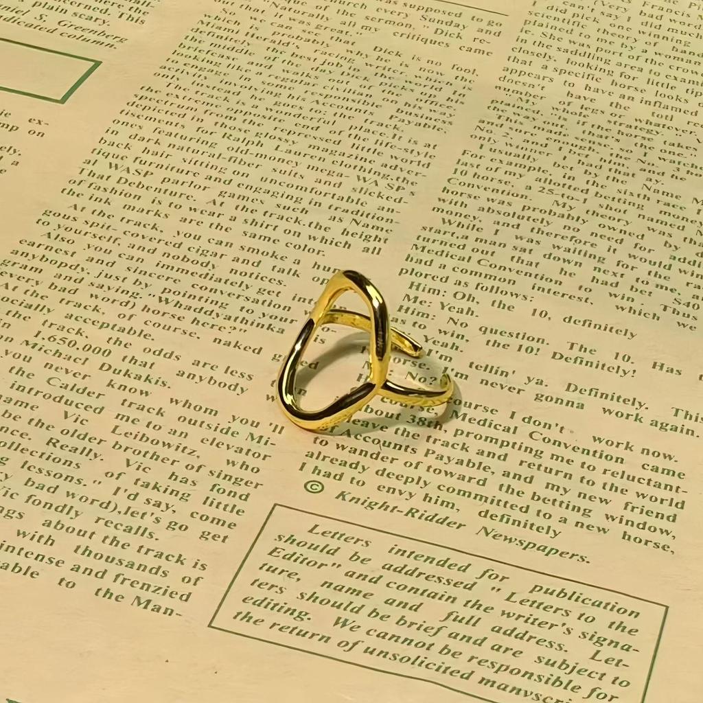 Korean Style Minimalist Irregular Hollow Women's Ring