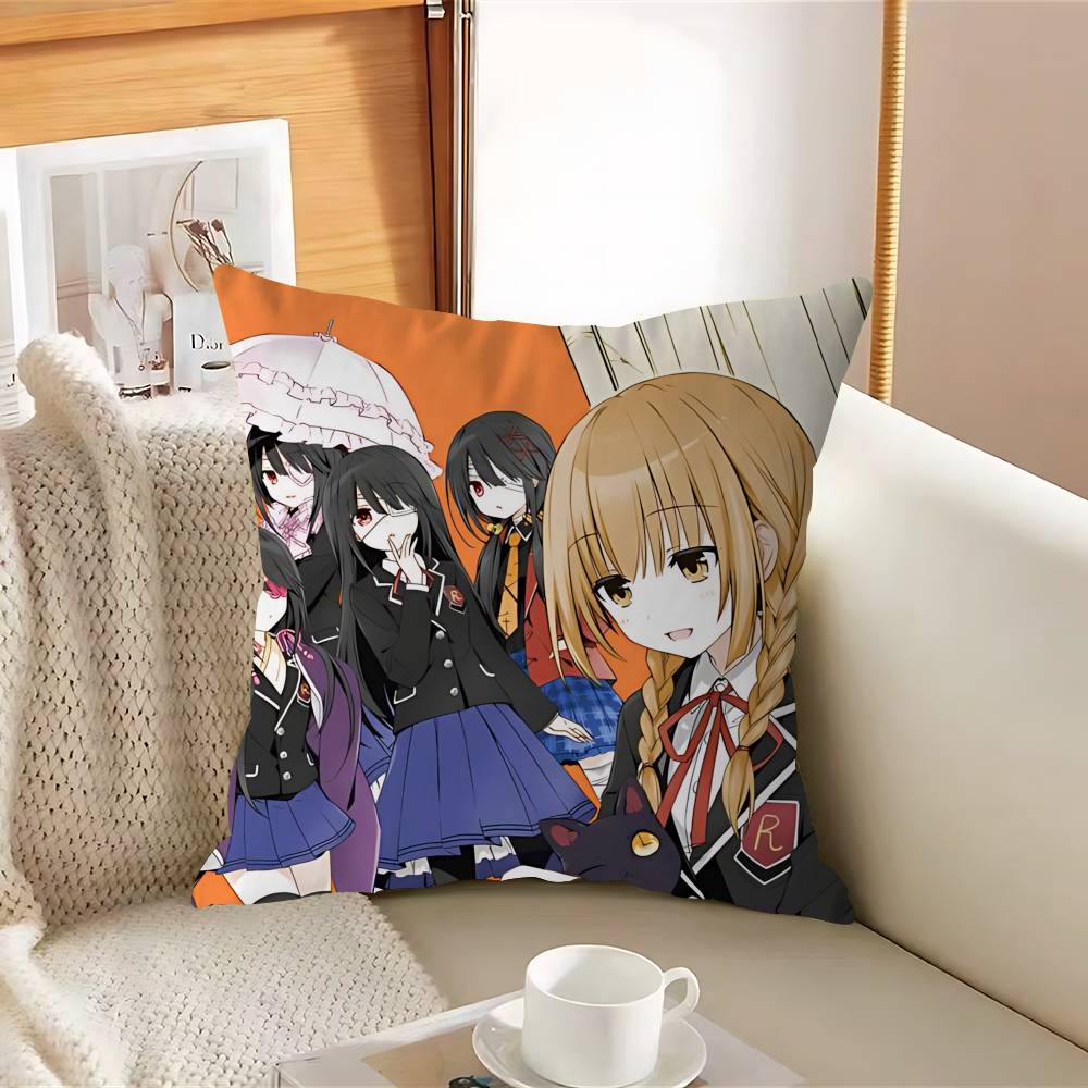 Anime D-DATE-A-LIVES Stitch Lucky Dragon Pillow Cover Sofa Cushion Cover Home Room Decoration Children Gift