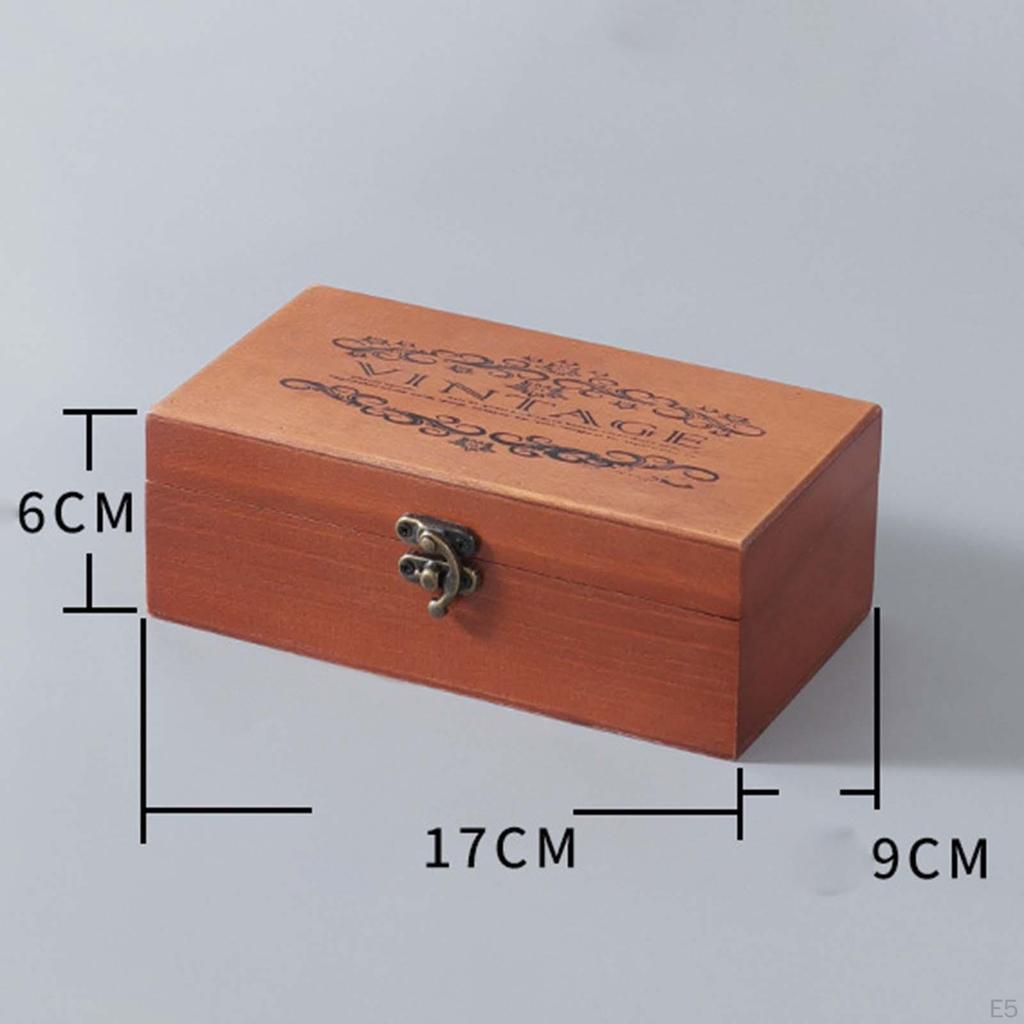 Elegant Wooden Jewelry Storage Box with Lid - Perfect for Organizing Your Precious Accessories