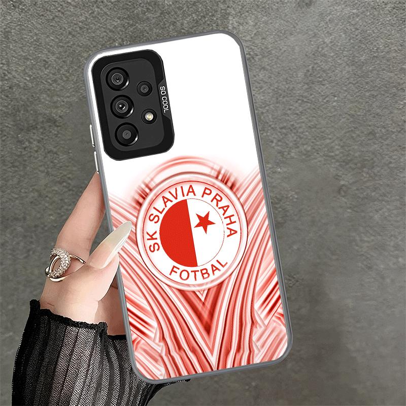 Sk Slavia Praha Czech Republic Shockproof Phone Case for Samsung A17 A16 A15 A14 A37 A57 A36 A56 A26 A35 A55 A25 A34 A54 A24 A13