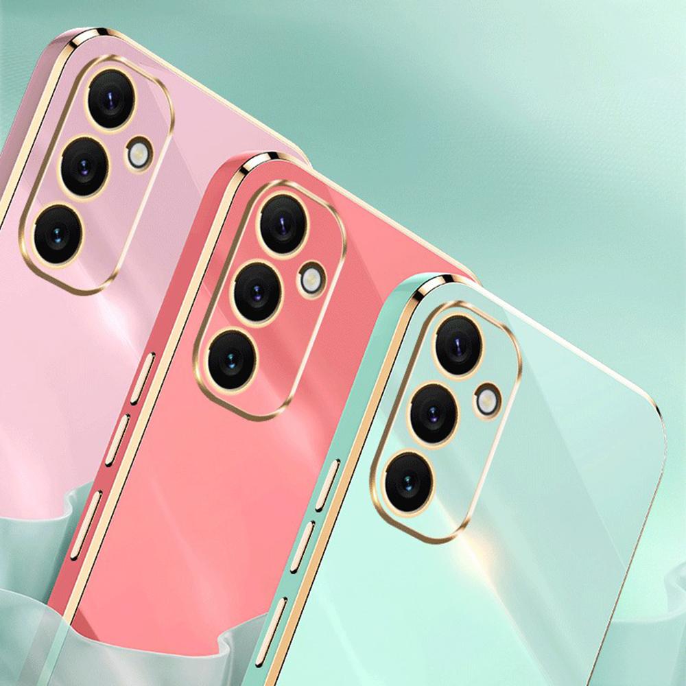 XINLI For Samsung Galaxy A34 5G Phone TPU Case Electroplating Ring Kickstand Anti-drop Cover