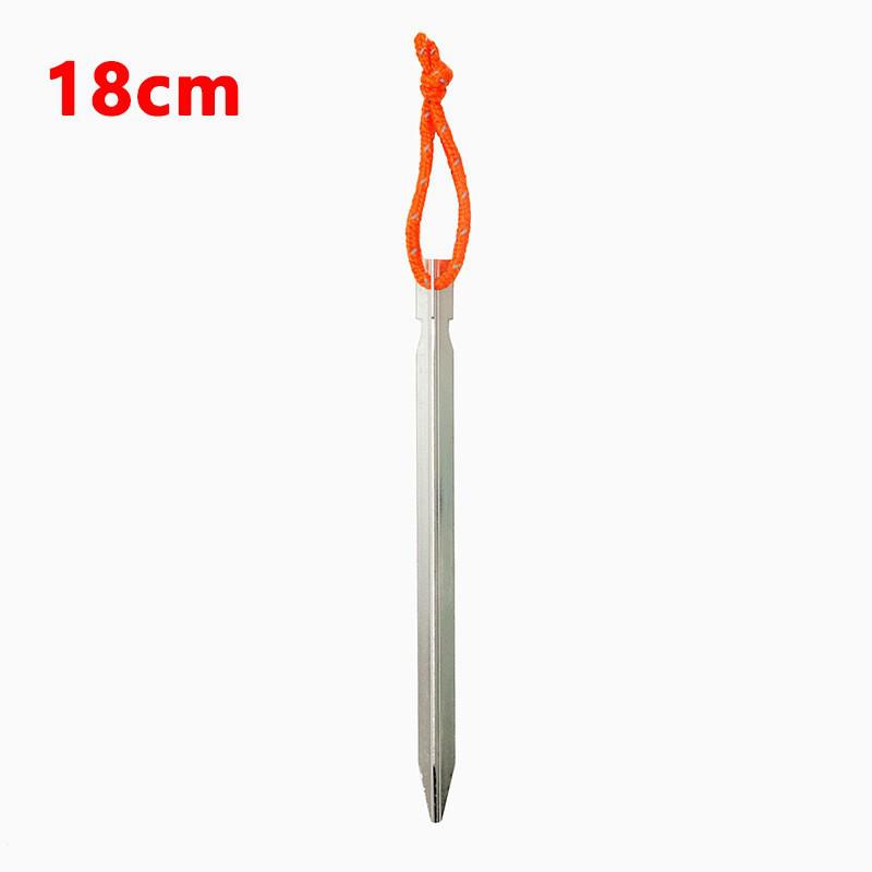 

18cm Super Light Aluminum Alloy V-Shaped Tent Stakes with Rope, Outdoor Triangular Ground Stakes, Reinforced Tent Accessories. срібний