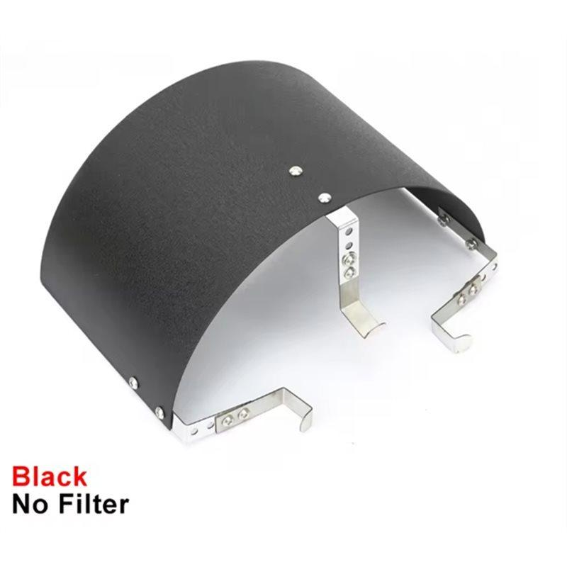 High Flow Cold Air Intake Filter Heat Shield Cover Universal Car Air Filters Adjustable Stainless Steel Protective Cover