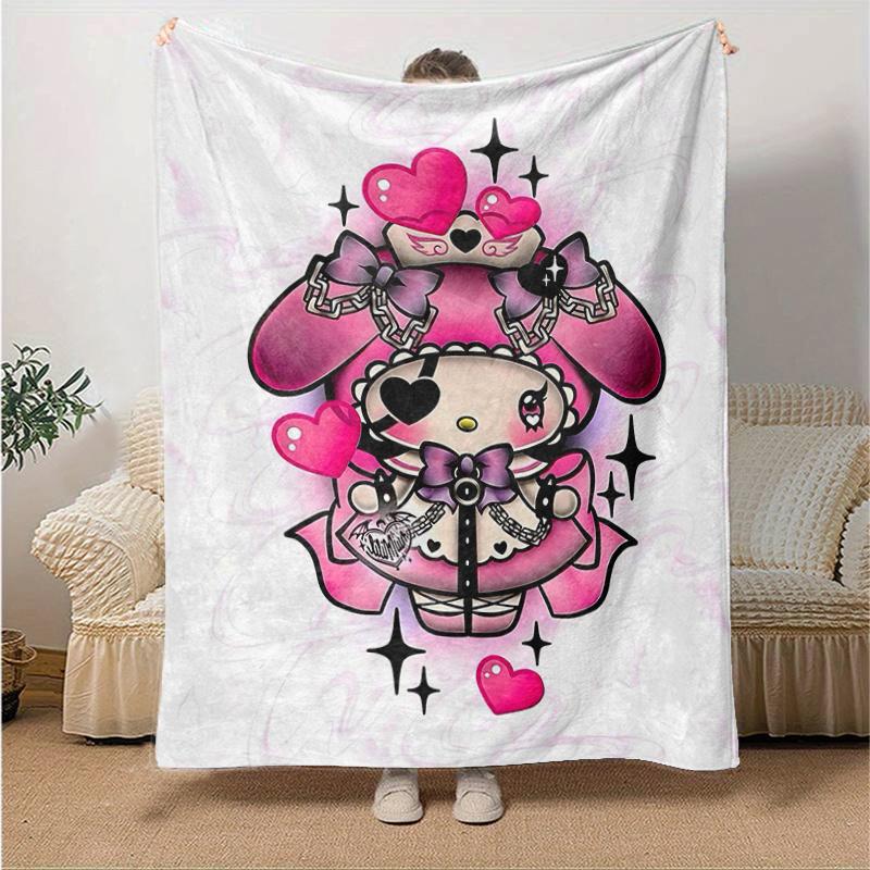 

1pc My Melody Cartoon Blanket, Soft and Cozy Throw for Home Decor, Perfect Gift for Family and Friend, Living Room, Travel, Camping, Car Blankets, Bea 130x150cm
