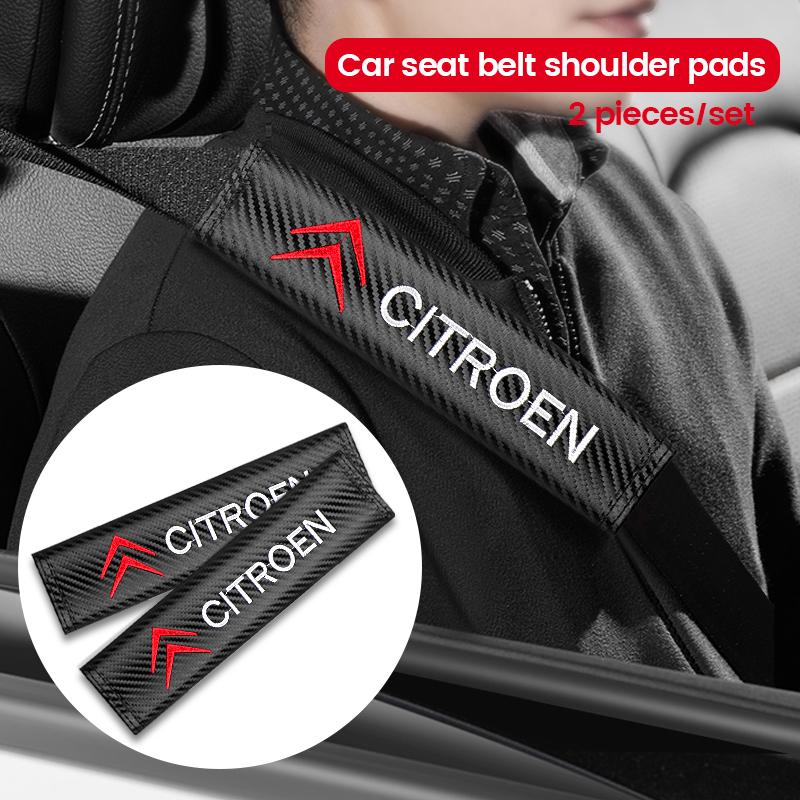 Car Interior Seat Belt Protector Cover Car Auto Accessories For Citroen C4 C3 C5 C1 C2 Berlingo Celysee Cactus Picasso Aircros