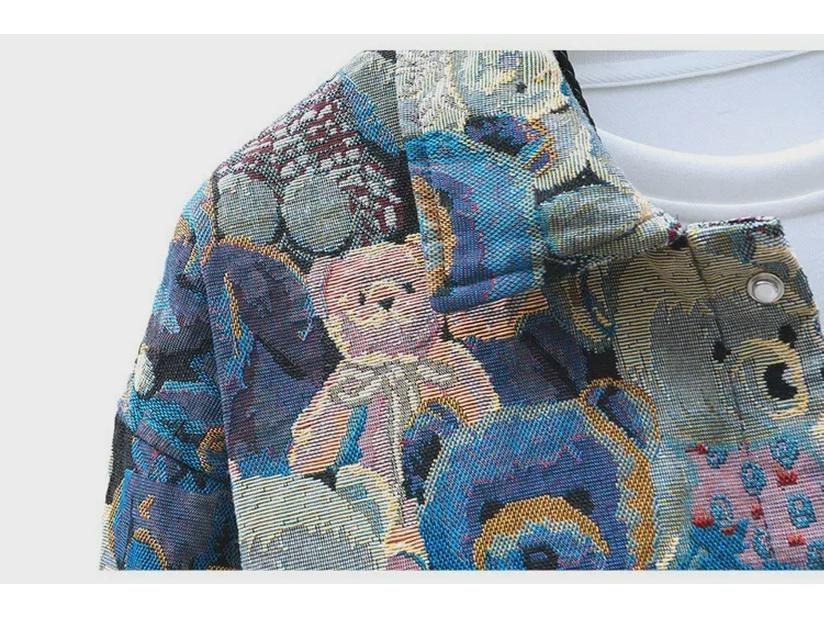 Ανδρικό Υπερμεγέθη Τζάκετ Ντένιμ με Μανίκια Τρία Τέταρτα - Χαλαρή Γραμμή, Μοντέρνο & Ανθεκτικό Ζακάρ Σχέδιο.