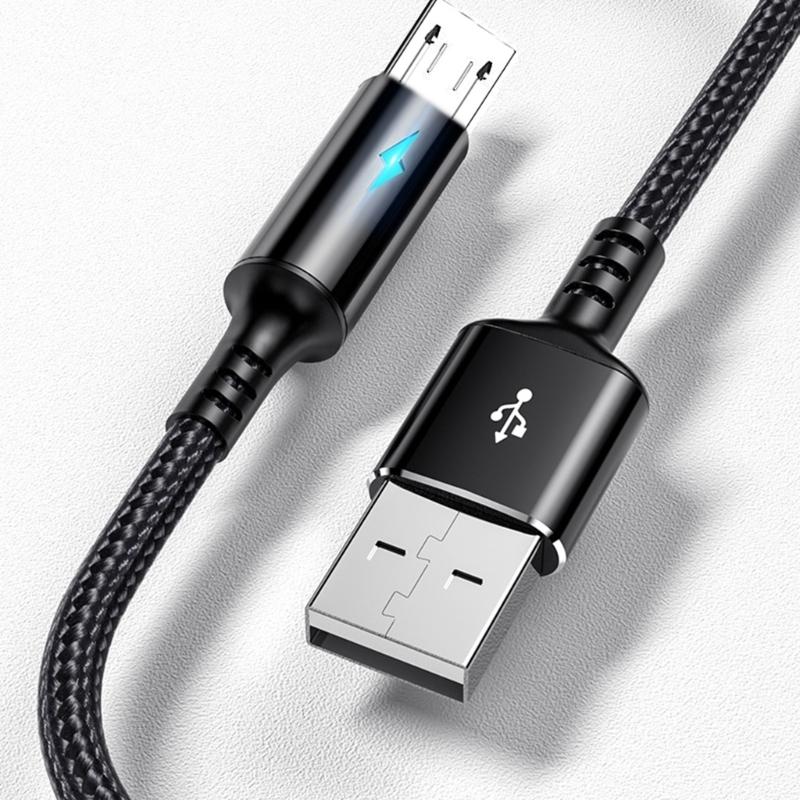 Short Micro USB Cable, USB to Micro USB NylonBraided Fast Charge Cable,Support 480Mbps Data Transmission