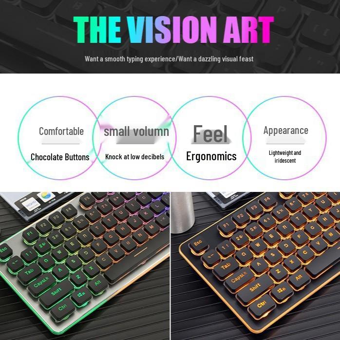 Silver Toughness L1 Wired Silent Keyboard & Waterproof Office Mouse Set