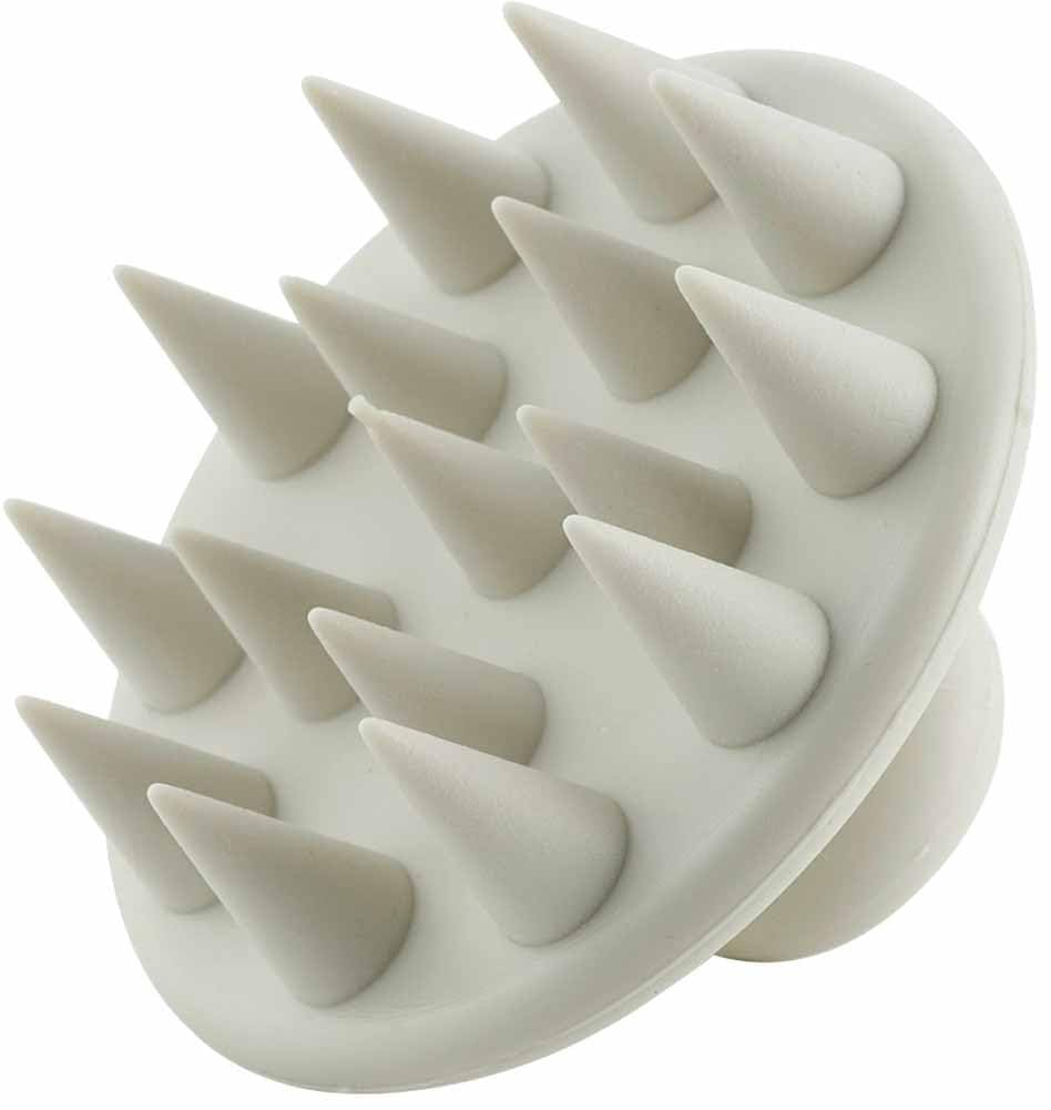 Shimomura Kihan Silicone Shampoo Brush in for Men and Perfect for Washing and Pore 44252 [Made Japan] Women, Hair, Scalp, Massage, Ivory,