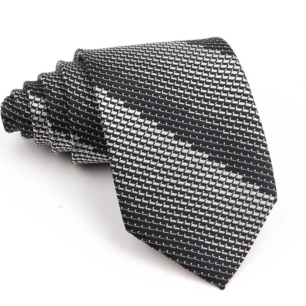 

Классический мужской галстук 8 см в клетку в полоску для свадьбы, деловой вечеринки в горошек 7