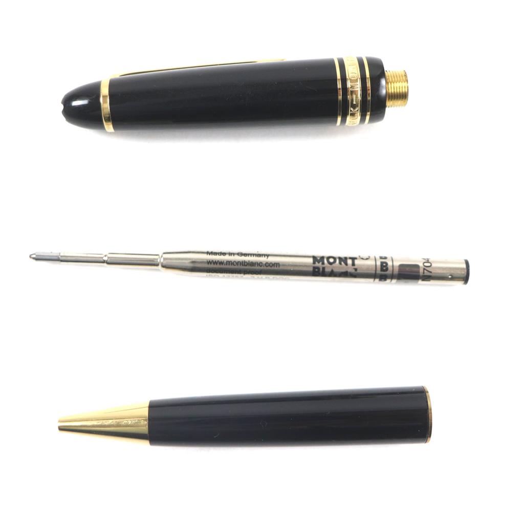 MONTBLANC Ballpoint pen Meisterstückle Grand White Star Twist Type Black gold  Used