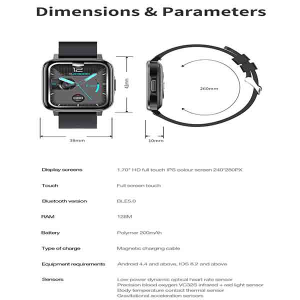 NORTH EDGE Sportovní fitness hodinky s plně dotykovým displejem IP67 Vodotěsné Bluetooth chytré hodinky pro Android iOS
