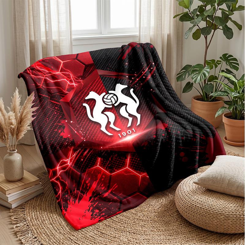 Stade Rennais FC Soft Flannel Fleece Blanket Lightweight Cozy Warm Throw Blanket For Sofa Bed Home Decor