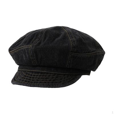 Flat Cap Casual Denim Newsboy Hat for Driving Travel Outdoor Sports Ladies