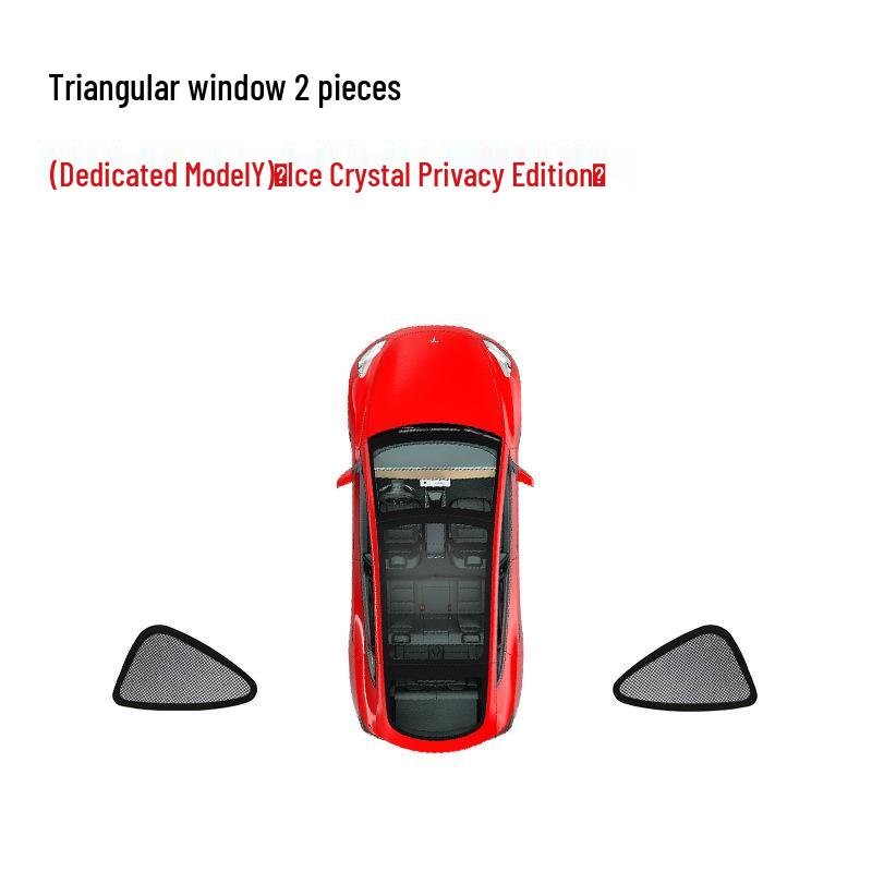 Tesla Model 3/Y Sunshade with Suction Cup - Ice Crystal Opaque Side Window Protection