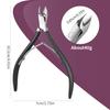 D501 Stainless Steel Cuticle Nipper & Hangnail Remover Set - Gray Manicure Tool