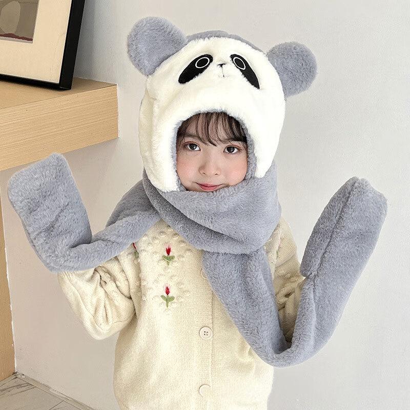 

Children s Winter Warm Panda Grey 3-Piece Set 1