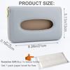 Car Sun Visor Tissue Holder, Napkin Holder, PU Leather Backseat Tissue Case Holder For Car Vehicle With Zipper (Grey)