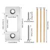 Metal Door Strikes Plate Corrector Large Hole Round Corner Strikes Backplate Prevents Sticking and Misalignment