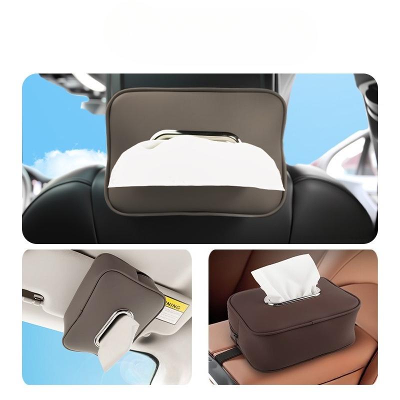 Car Mounted Armrest Box High-end Storage Decoration Sanitary Paper Box Seat Back Car Mounted Tissue Car Sun Visor Tissue Box