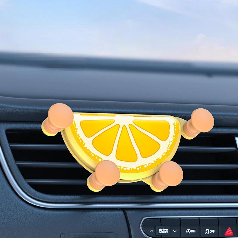 Universal Gravity Fruit Styling Car Phone Holder - Auto Air Vent Clip,  Mobile Stand Support for Most Phones