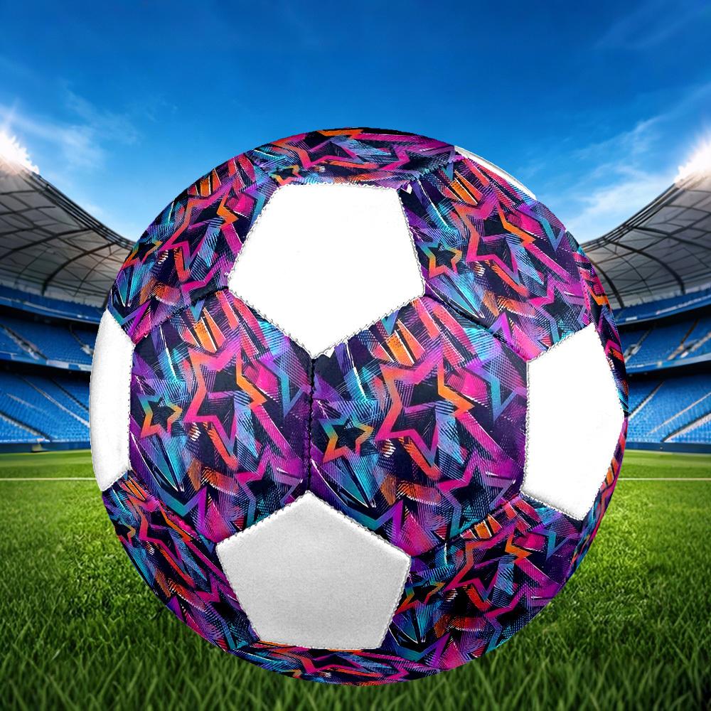 1pc Graffiti Star Lightweight PVC Training Soccer Ball, Size 5, Suitable for Indoor and Outdoor TrainingGift y60399