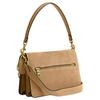 Coach Tabby 26 Signature Hardware Suede And Calfskin Medium Shoulder Bag Women handbags Brass Sand CAN13-B4SN