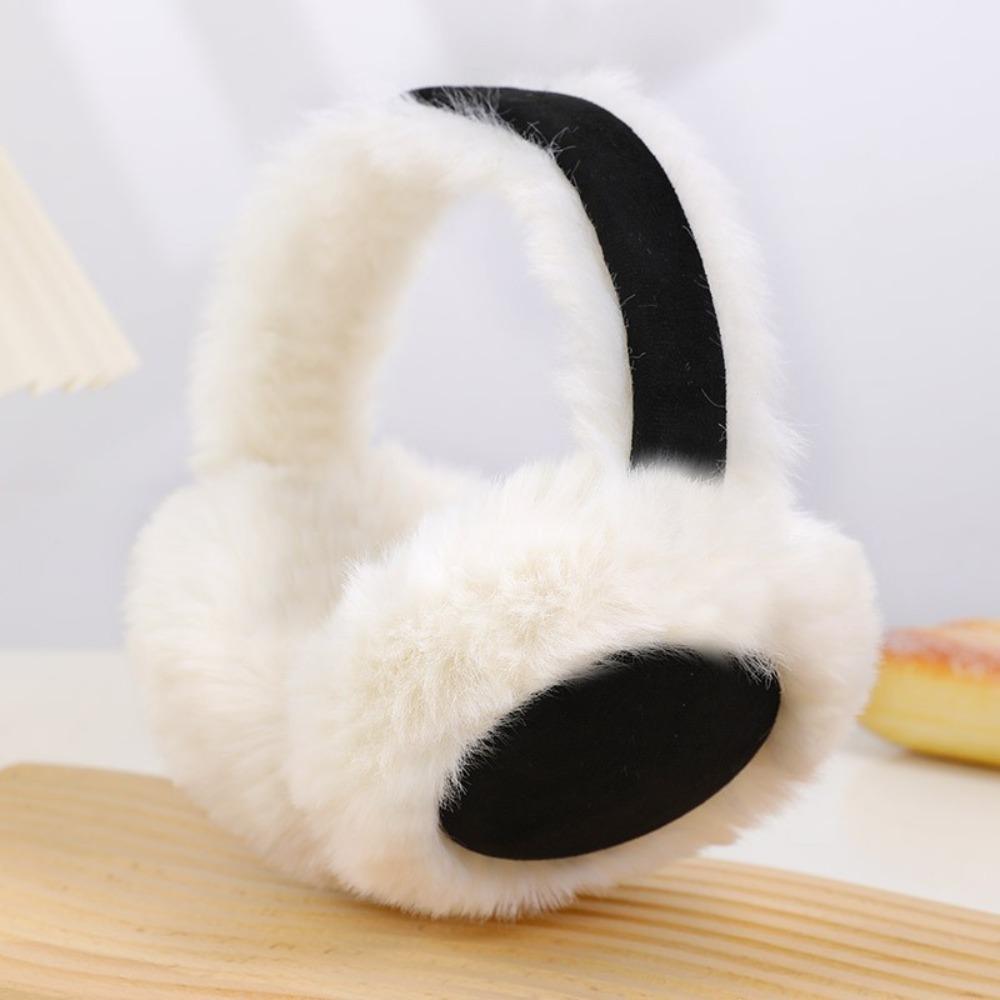 Ear Cap Winter Plush Earmuffs Solid Color Foldable Ear Cover Comfortable Suede Earmuffs Girl