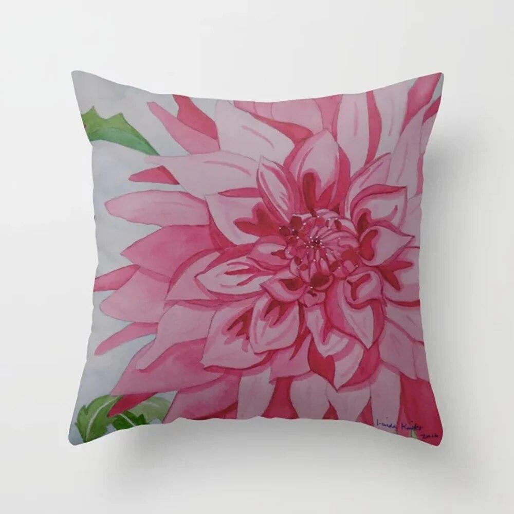 Home Decor Pillowcases Colorful Flower Printed  for Bedroom Living Room
