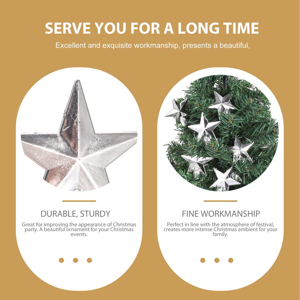 20 Pcs Decorations Mini Christmas Tree Top Star Father Home Holiday Topper Plastic Ornament