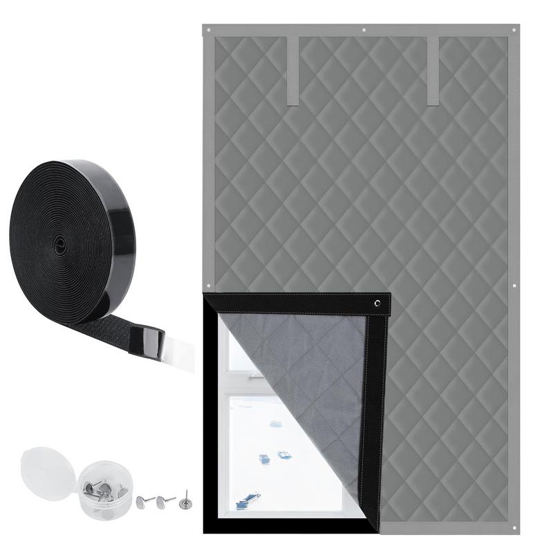 Winter Window Windproof Warm Windproof Soundproof Thickened Cotton Curtains for Living Room Bedroom Sealed Curtains