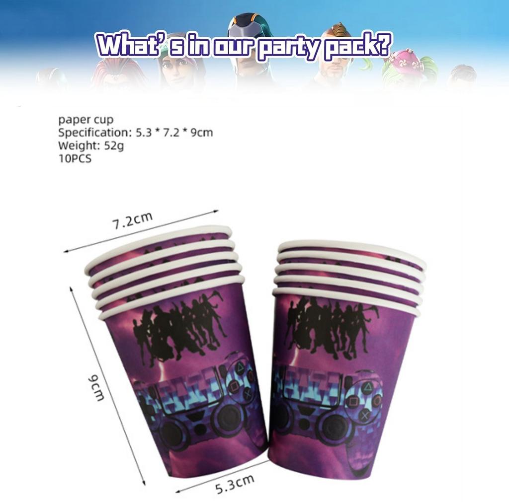 Shooter-Spiel Fortnition Geburtstagsparty-Dekoration Cartoon Alpaka Lama Teller Tischdecke Babyparty Kindergastgeschenke Partyzubehör