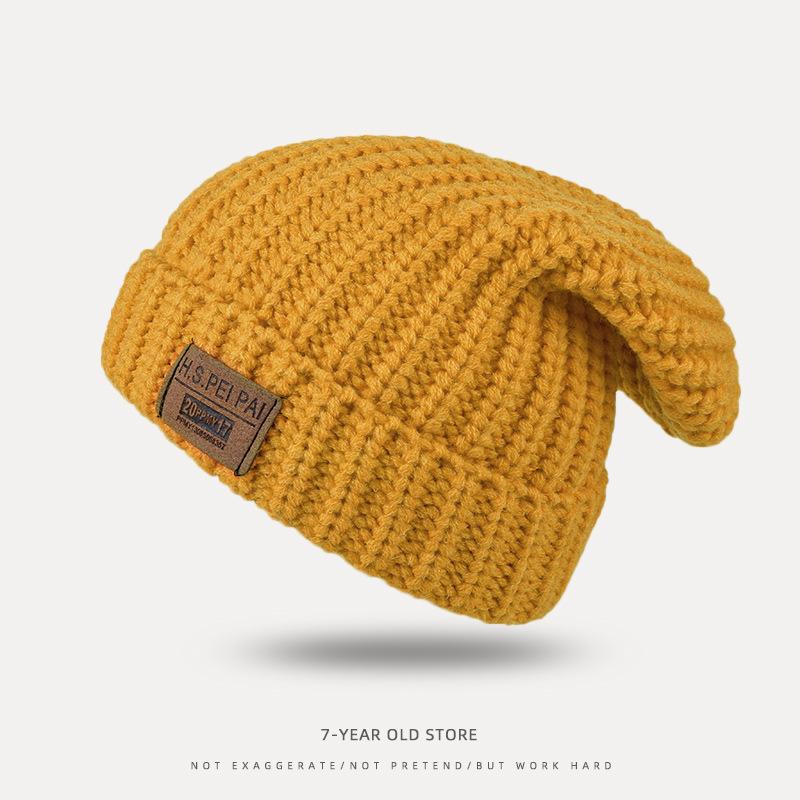 Korean Loose Big Head Circumference Pile of Hats Versatile Wool Hats for Women In Autumn and Winter Warm Ear Protection Knitted Hats Cold Hat Trend