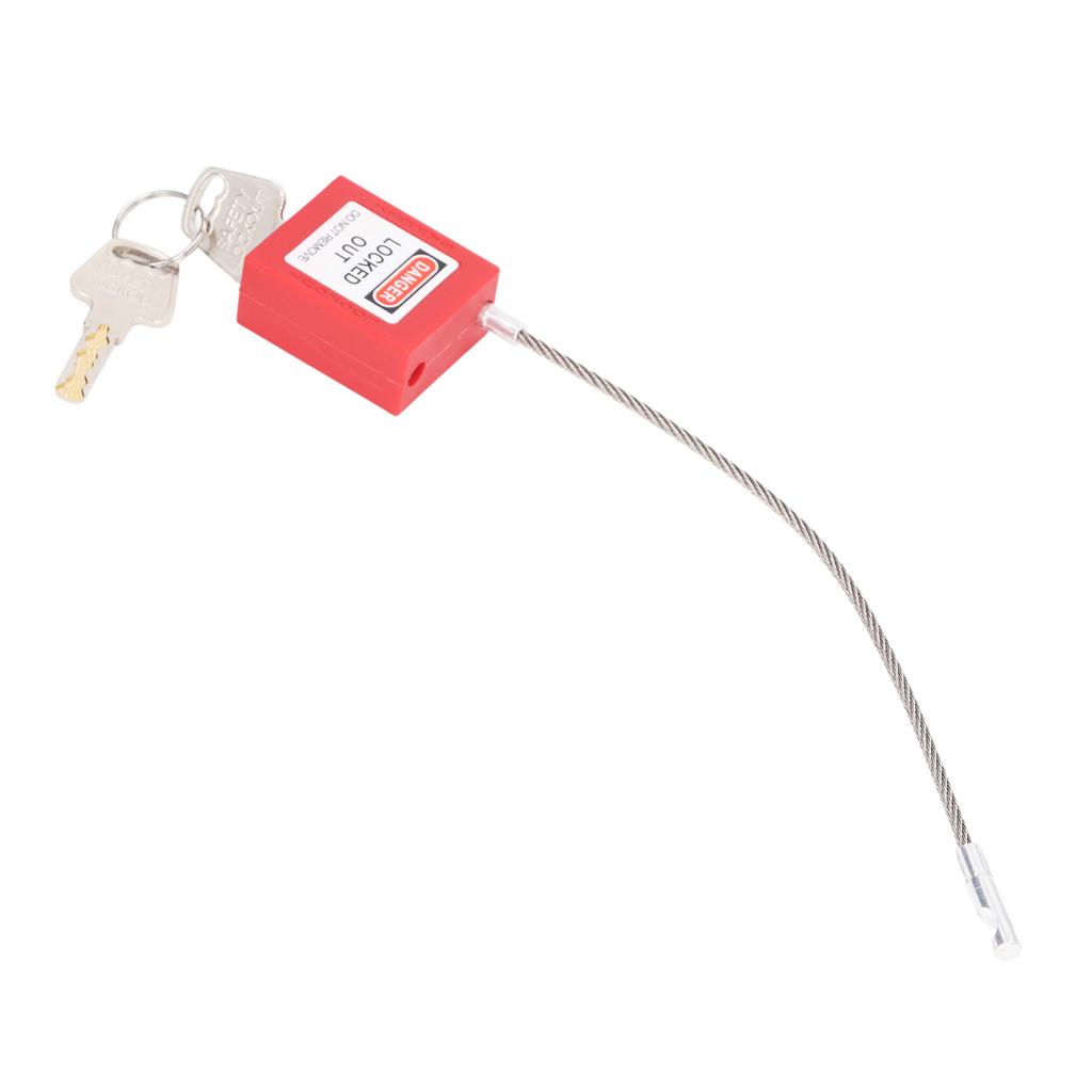 Lockout Tagout Lock Stainless Steel Cable Lock Safety Lockout Padlock with 2 Keys