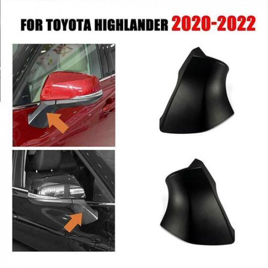 1Pair Side Rearview Mirror Triangle Base Cover For Toyota Highlander 2020-2022