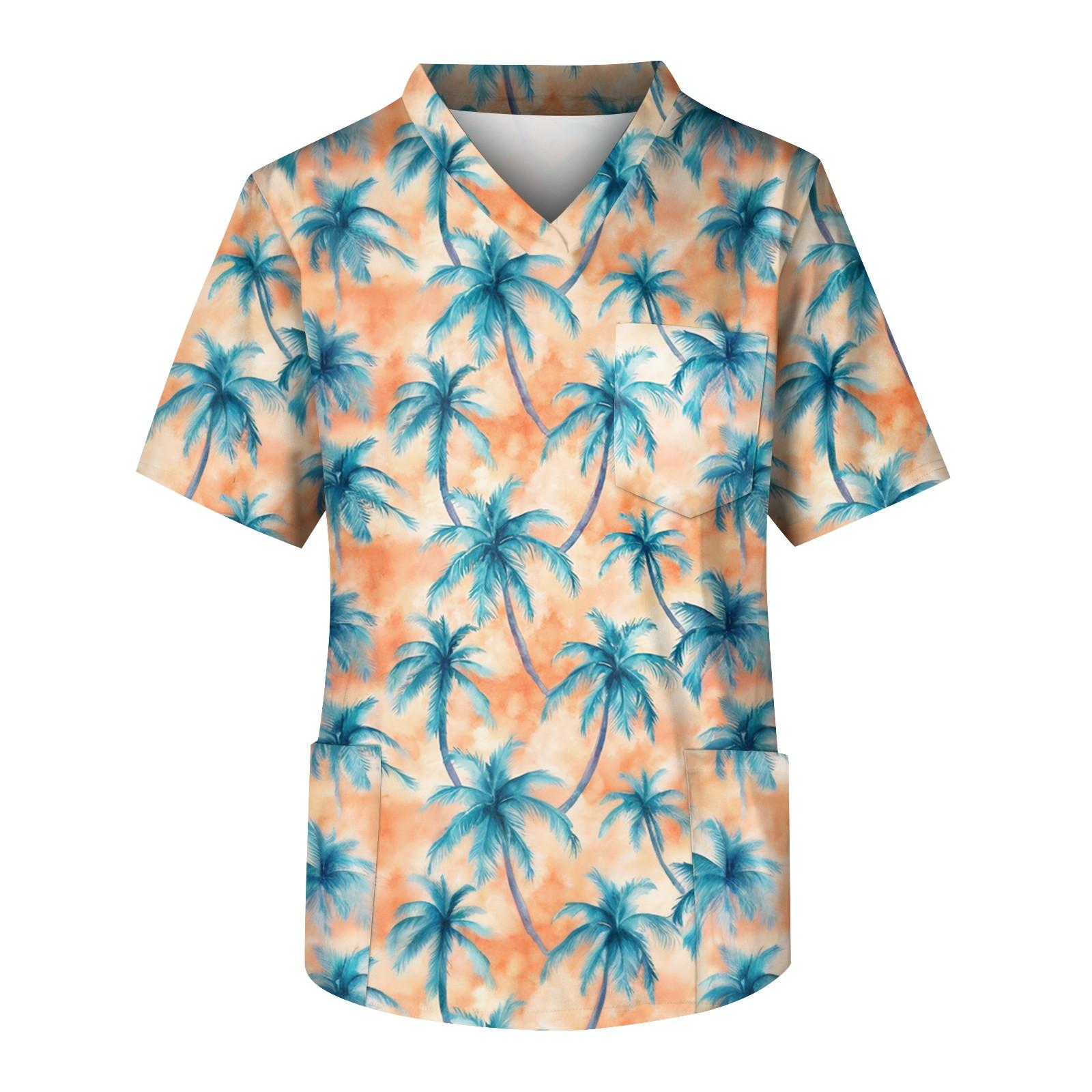 

Мужской топ с коротким рукавом, V-образным вырезом и принтом, нагрудным карманом XL