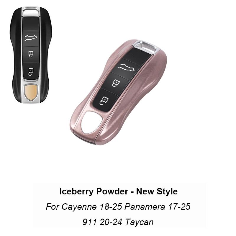 Remote Smart Car Solid Color Abs Key Cover For Porsche Panamera Macan 718 Taycan 911 Cayman Boxster 9ya 971 Car Accessories