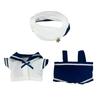 Niannyyhouse 3-piece Sailor Suit Set for Plush Toys: Hat, Shirt, and Overalls, Fits 15-17cm Dolls (Dark Blue)