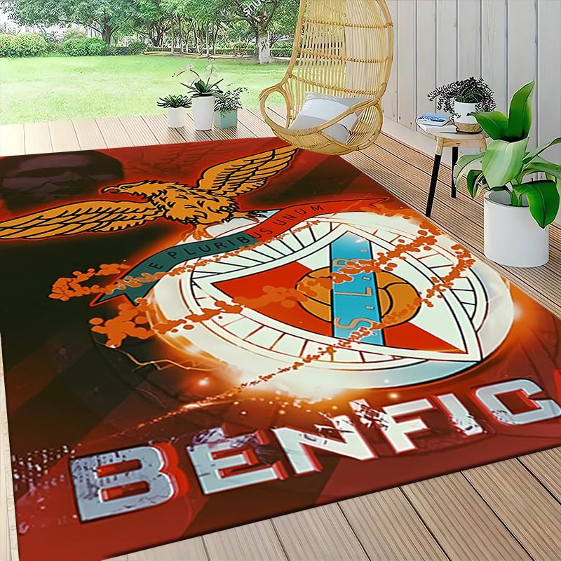 1Pc Benfica Football Crest Carpet Rug Customizable Soft Washable Antislip Home Living Room Sofa Mats Personalized Rug 0917220