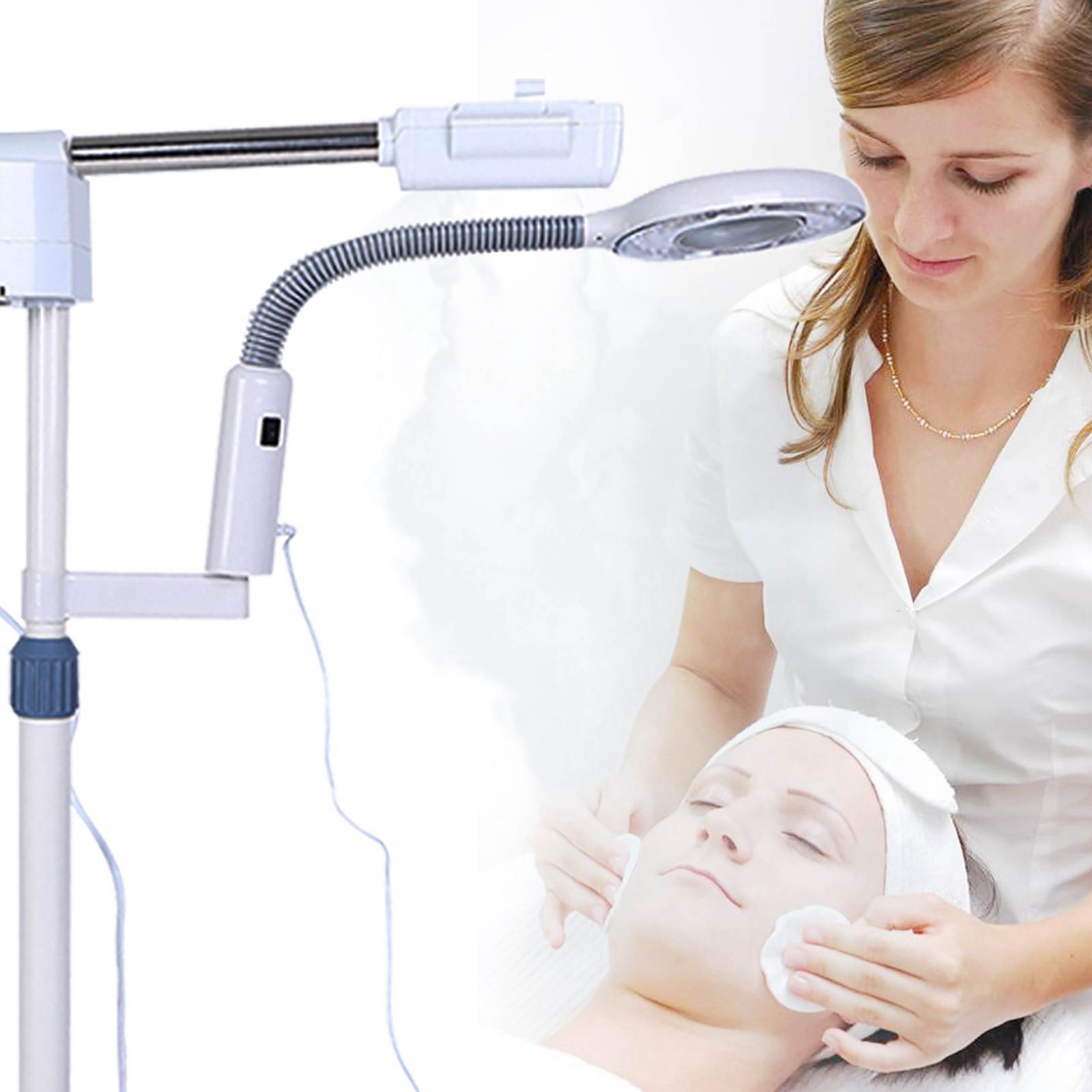 

Professional Facial Stmer 3X Magnifying Lamp NaMachine Spa Salon Buty Skin Care Equipment