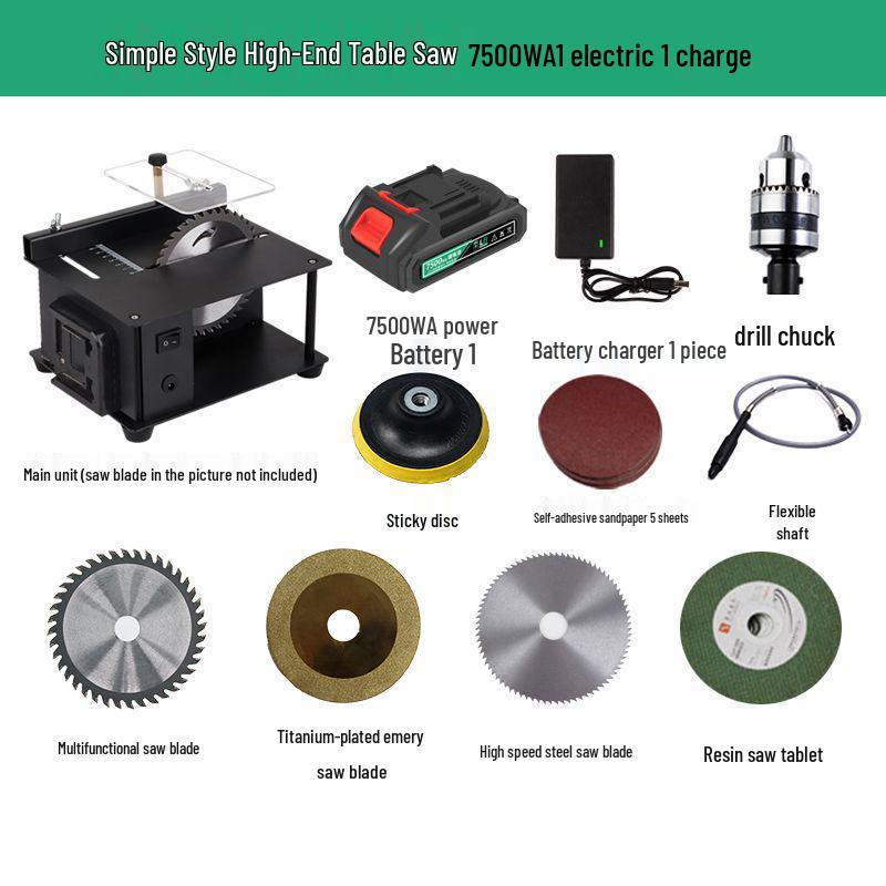 Compact Multi-Functional Table Saw for DIY Woodworking & Jade Cutting