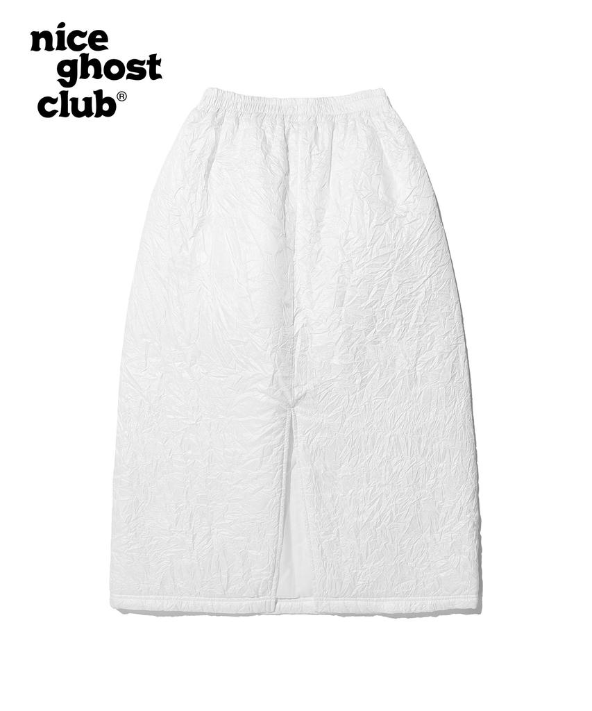 Nice Ghost Club Padded Wrinkle Skirt_White(Ng2Cfupa92A)