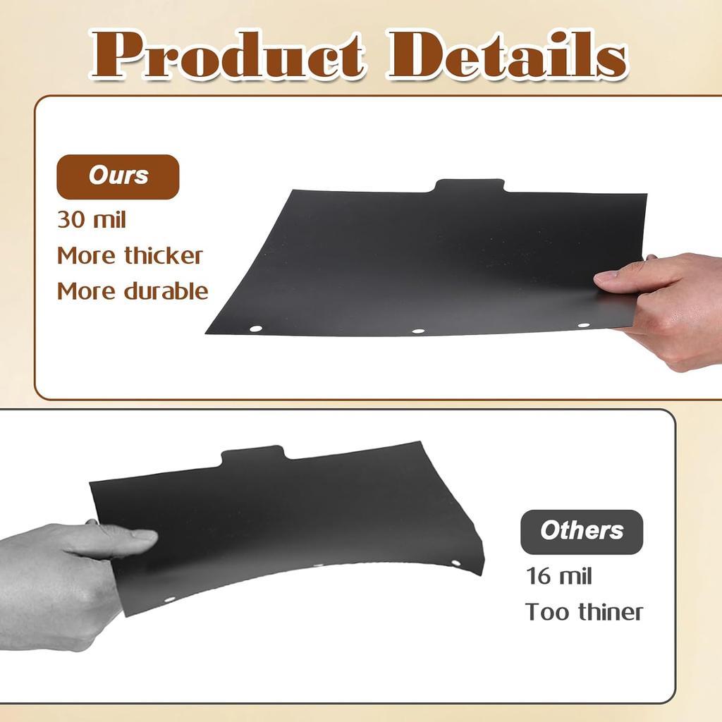 3 Ring Plastic Binder Dividers, Black Dividers with 5 Tabs, Durable Index Binder, Blank Write Erase Page Divider for School Office Home Organizing