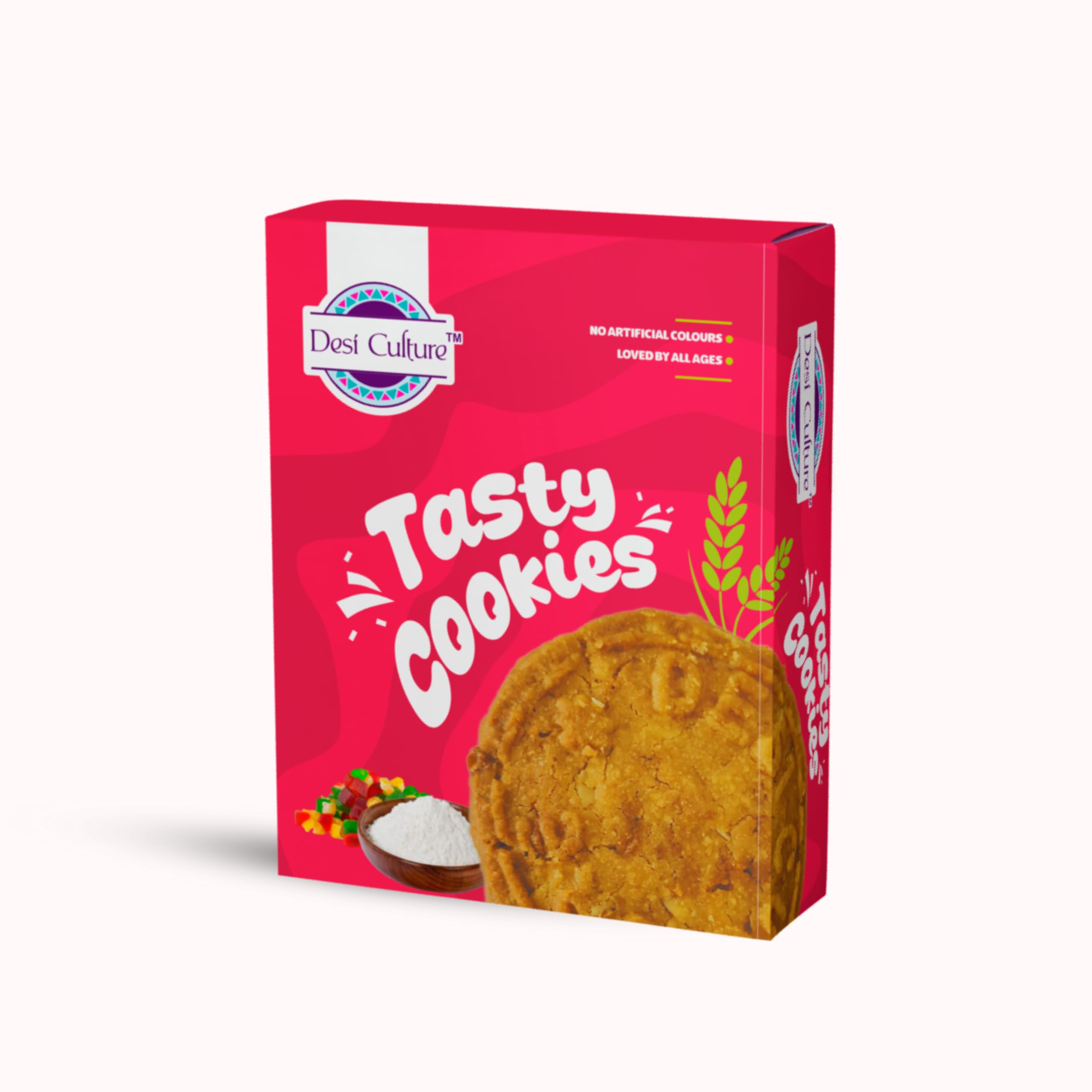 Desi Culture fruit biscuit/Cookies 200g | Crunchy Handmade Bakery-Style Biscuits | Tea Time Snack | Eggless Vegetarian Cookies for Kids & A