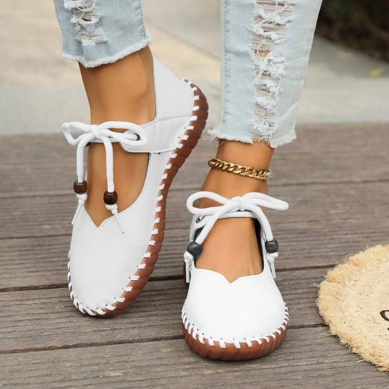 Retro Round Head Light Soft Sole Casual Shoes Women