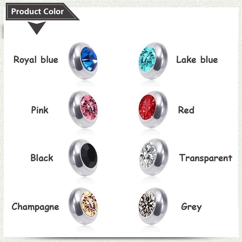 Punk Magnetic Ear Clip Earrings Round Crystal Ear Stud Slimming Earring Health Care Magnet Therapy Jewerly Accessory