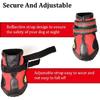 CovertSafe& Dog Boots for Dogs Non-Slip, Waterproof Dog Booties for Outdoor, Dog Shoes for Medium to Large Dogs 4Pcs with Rugged Sole Black-Red
